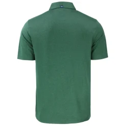 New York Jets Polos^Men's Cutter & Buck Heather Green Primary Logo Forge Eco Stretch Recycled Polo