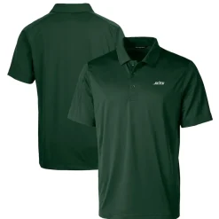 New York Jets Polos | Big & Tall^Men's Cutter & Buck Hunter Green Primary Logo Big & Tall Prospect Eco Textured Stretch Recycled Polo