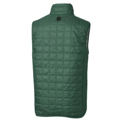 New York Jets Jackets^Men's Cutter & Buck Hunter Green Primary Logo Rainier PrimaLoft Eco Insulated Full-Zip Puffer Vest