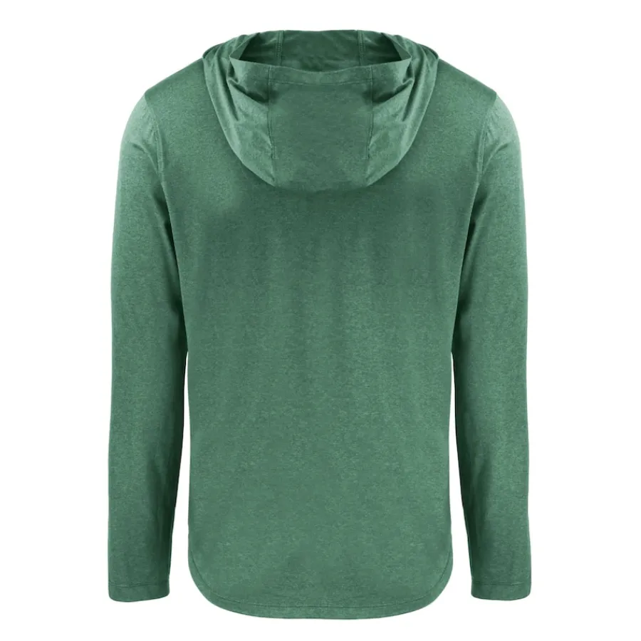 New York Jets Sweaters & Dress Shirts^Men's Cutter & Buck Hunter Green Primary Logo Coastline Epic Comfort Eco Recycled Long Sleeve Hoodie T-Shirt