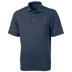 New York Jets Big & Tall^Men's Cutter & Buck Navy Americana Big & Tall DryTec Virtue Eco Pique Recycled Polo
