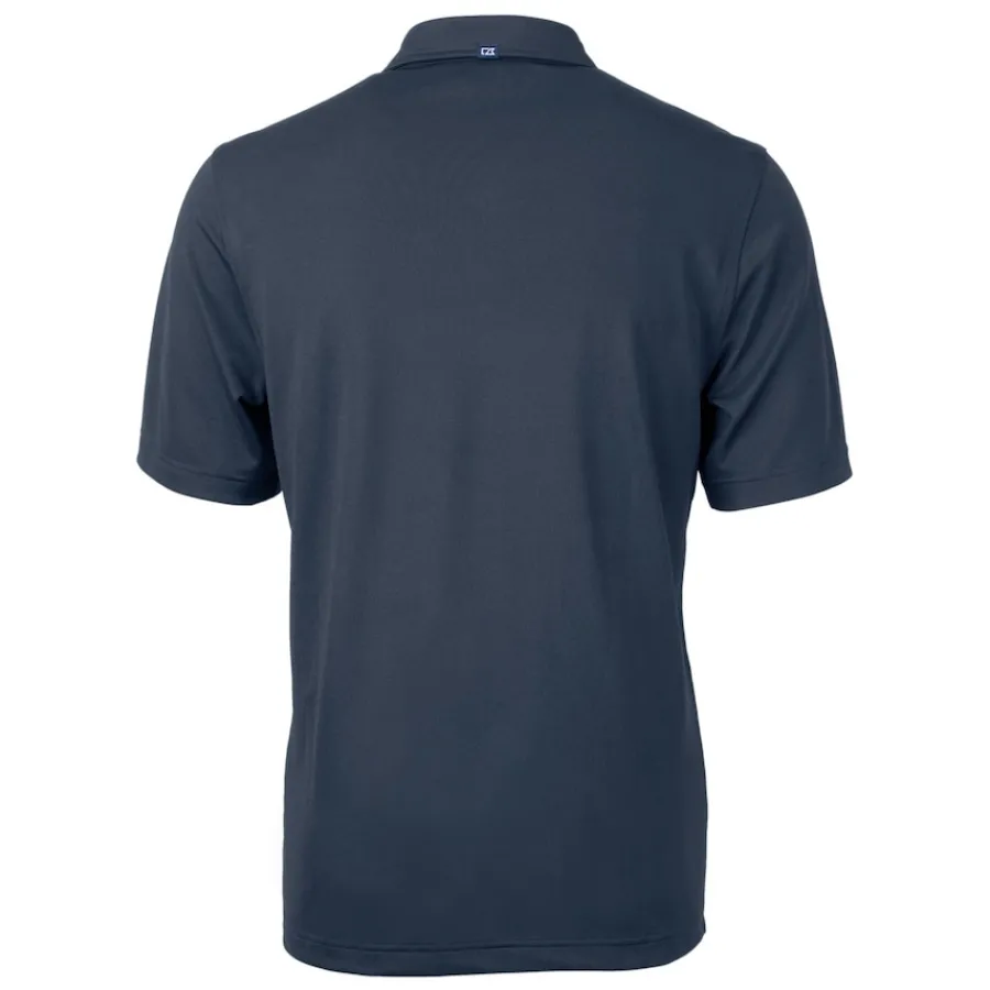 New York Jets Big & Tall^Men's Cutter & Buck Navy Americana Big & Tall DryTec Virtue Eco Pique Recycled Polo