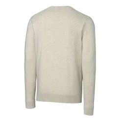 New York Jets Sweaters & Dress Shirts | Sweaters^Men's Cutter & Buck Oatmeal Throwback Logo Lakemont Tri-Blend V-Neck Pullover Sweater