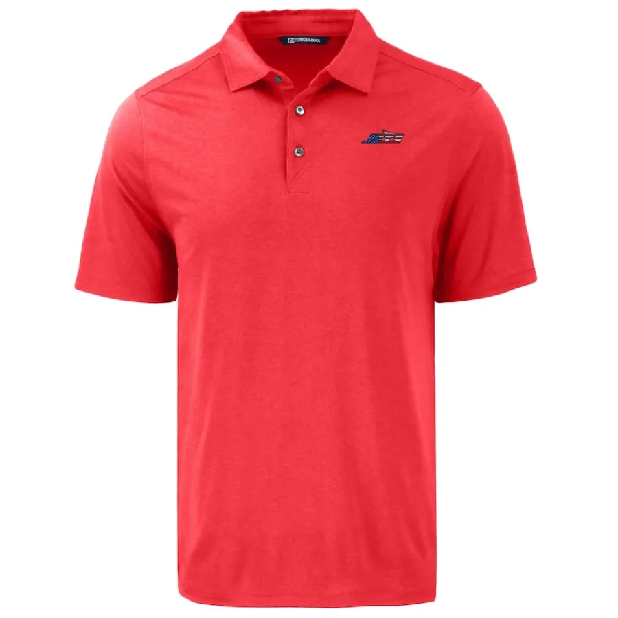 New York Jets Polos^Men's Cutter & Buck Red Americana Coastline Epic Comfort Eco Recycled Polo