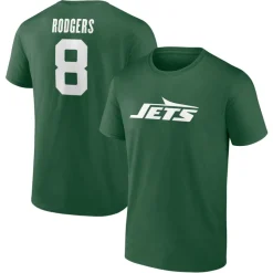 New York Jets T-Shirts | Men^Men's Fanatics Aaron Rodgers Green Player Icon Name & Number T-Shirt