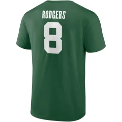 New York Jets T-Shirts | Men^Men's Fanatics Aaron Rodgers Green Player Icon Name & Number T-Shirt