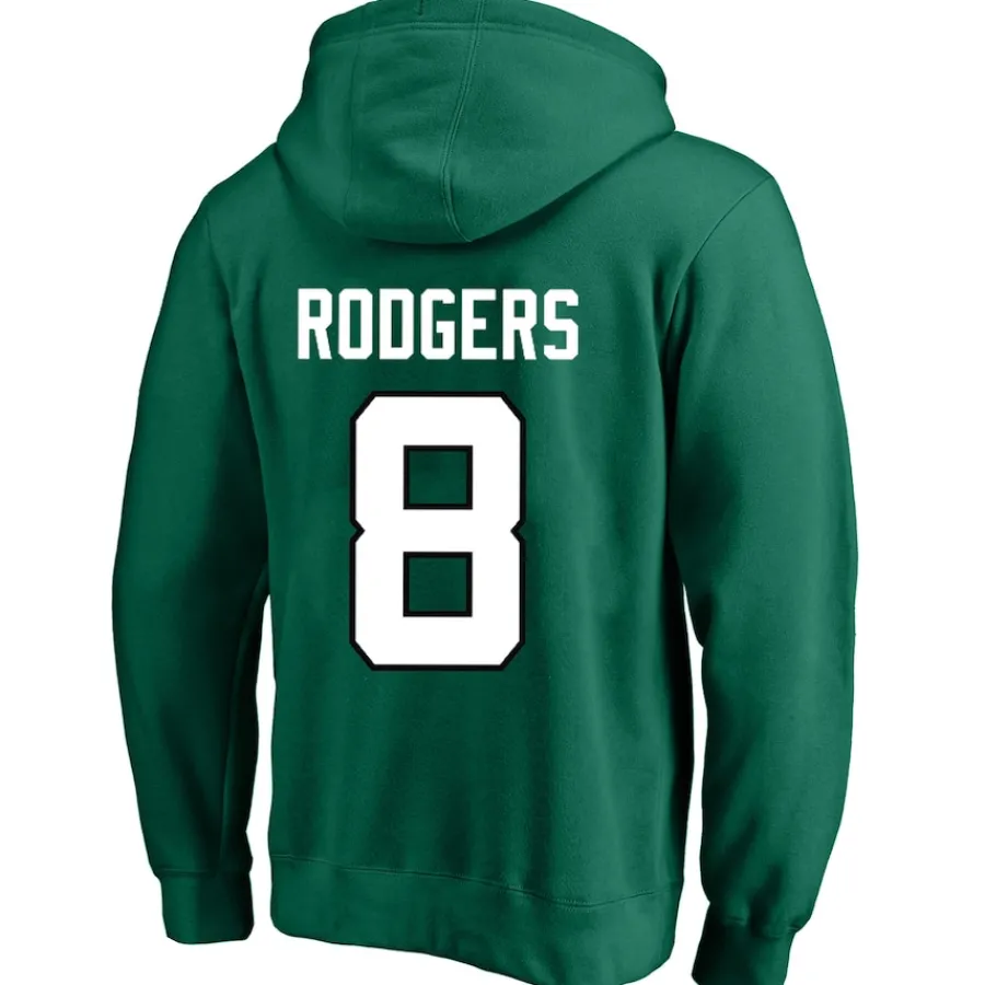 New York Jets Sweatshirts & Fleece | Men^Men's Fanatics Aaron Rodgers Green Big & Tall Fleece Name & Number Pullover Hoodie