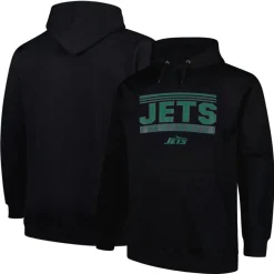 New York Jets Big & Tall^Men's Fanatics Black Big & Tall Pop Pullover Hoodie