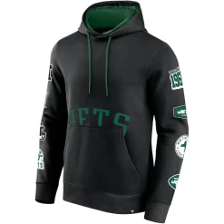 New York Jets Sweatshirts & Fleece | Men^Men's Fanatics Black Wild Winner Pullover Hoodie
