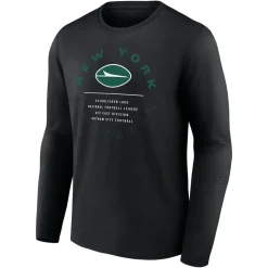 New York Jets T-Shirts | Men^Men's Fanatics Black Stat Sheet Long Sleeve T-Shirt