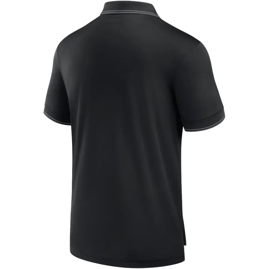 New York Jets Polos^Men's Fanatics Black Pique Polo Shirt