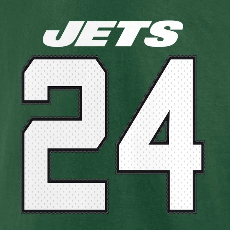 New York Jets T-Shirts | Men^Men's Fanatics Darrelle Revis Green Retired Player Icon Name & Number T-Shirt