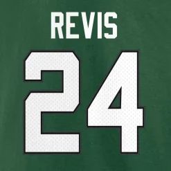 New York Jets T-Shirts | Men^Men's Fanatics Darrelle Revis Green Retired Player Icon Name & Number T-Shirt