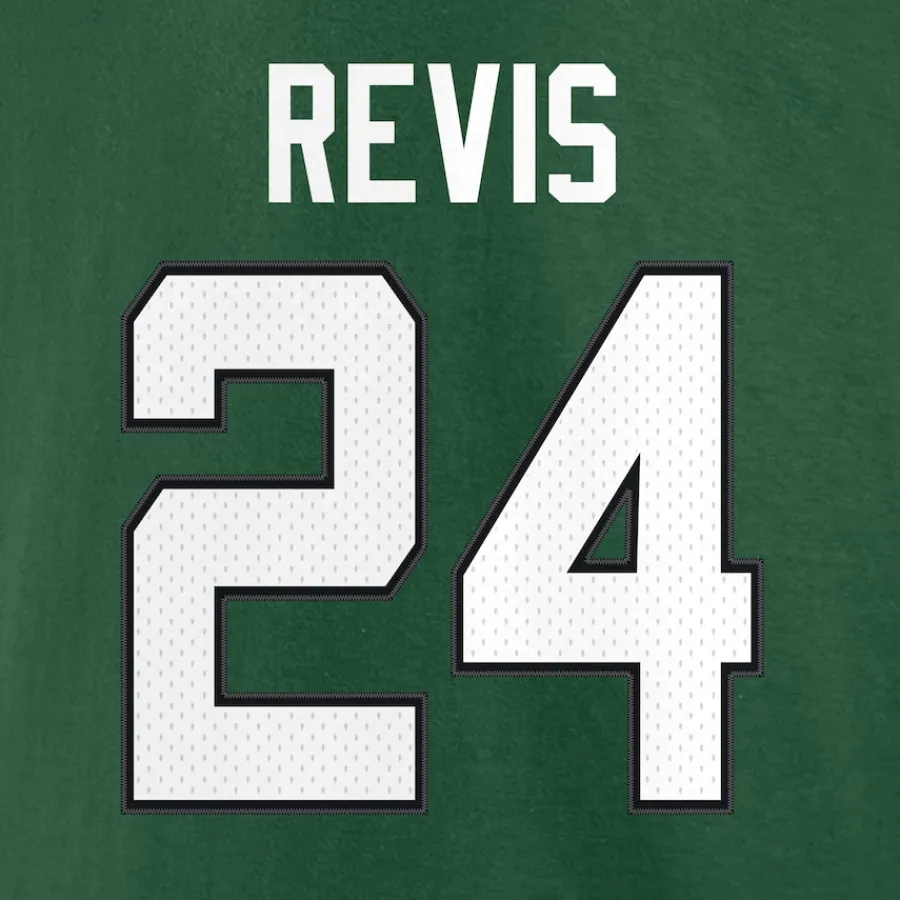 New York Jets T-Shirts | Men^Men's Fanatics Darrelle Revis Green Retired Player Icon Name & Number T-Shirt