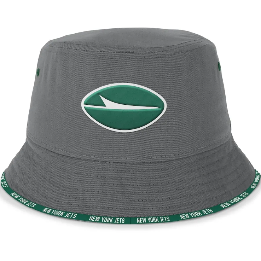 New York Jets Hats | Men^Men's Fanatics Graphite Backup Bucket Hat