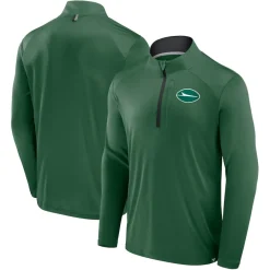 New York Jets Jackets | Sweatshirts & Fleece^Men's Fanatics Green Defender Long Sleeve Quarter-Zip Jacket