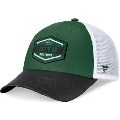 New York Jets Hats | Men^Men's Fanatics Green/Black Bench Trucker Adjustable Hat