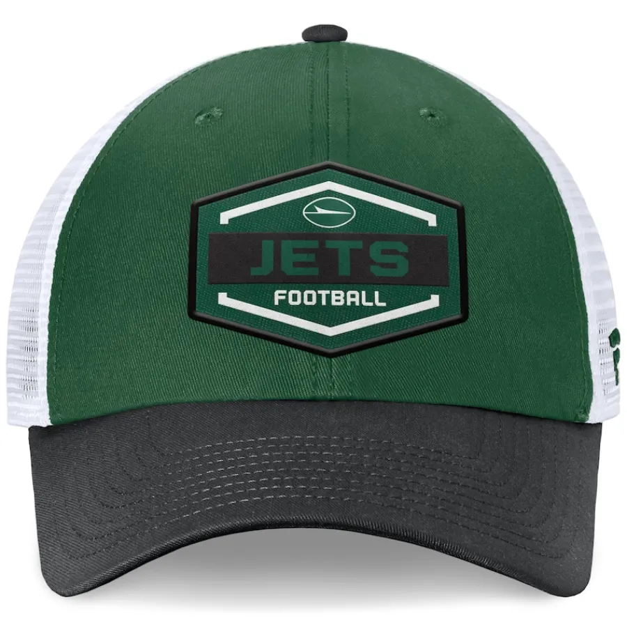 New York Jets Hats | Men^Men's Fanatics Green/Black Bench Trucker Adjustable Hat