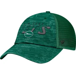 New York Jets Adjustable^Men's Fanatics Heather Green Challenge Trucker Adjustable Hat