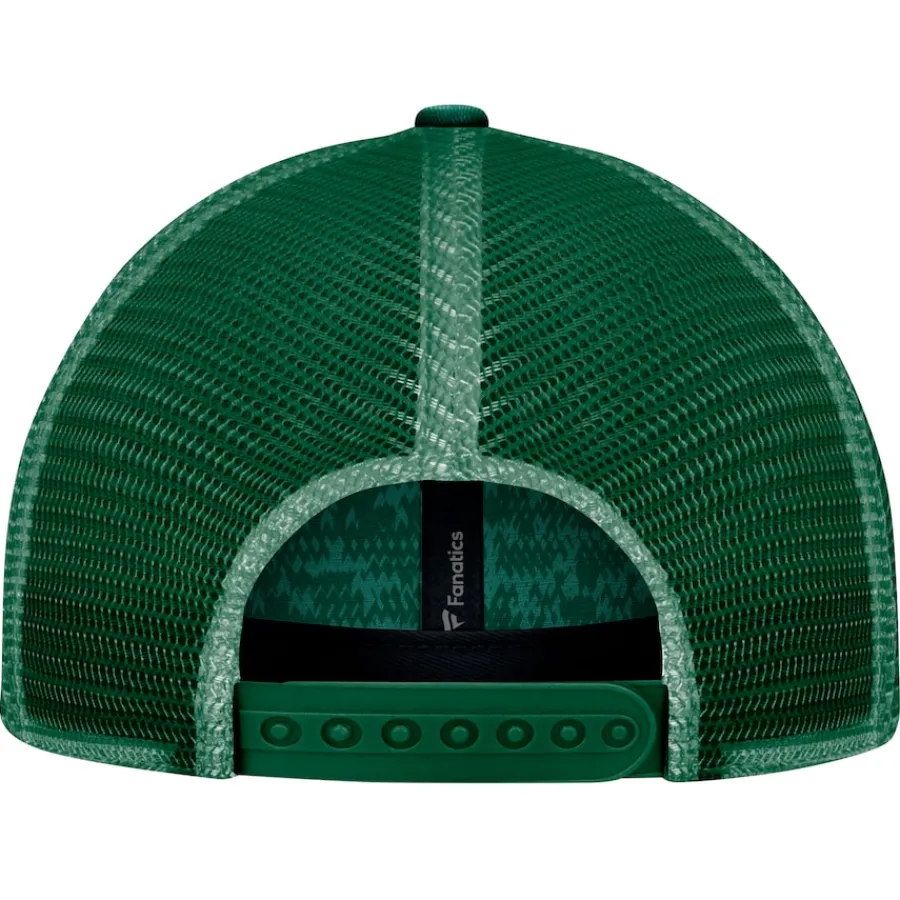 New York Jets Adjustable^Men's Fanatics Heather Green Challenge Trucker Adjustable Hat