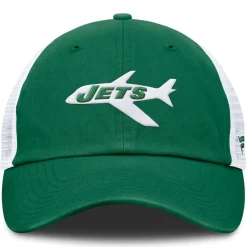 New York Jets Adjustable^Men's Fanatics Kelly Green/White Vintage Trucker Adjustable Hat