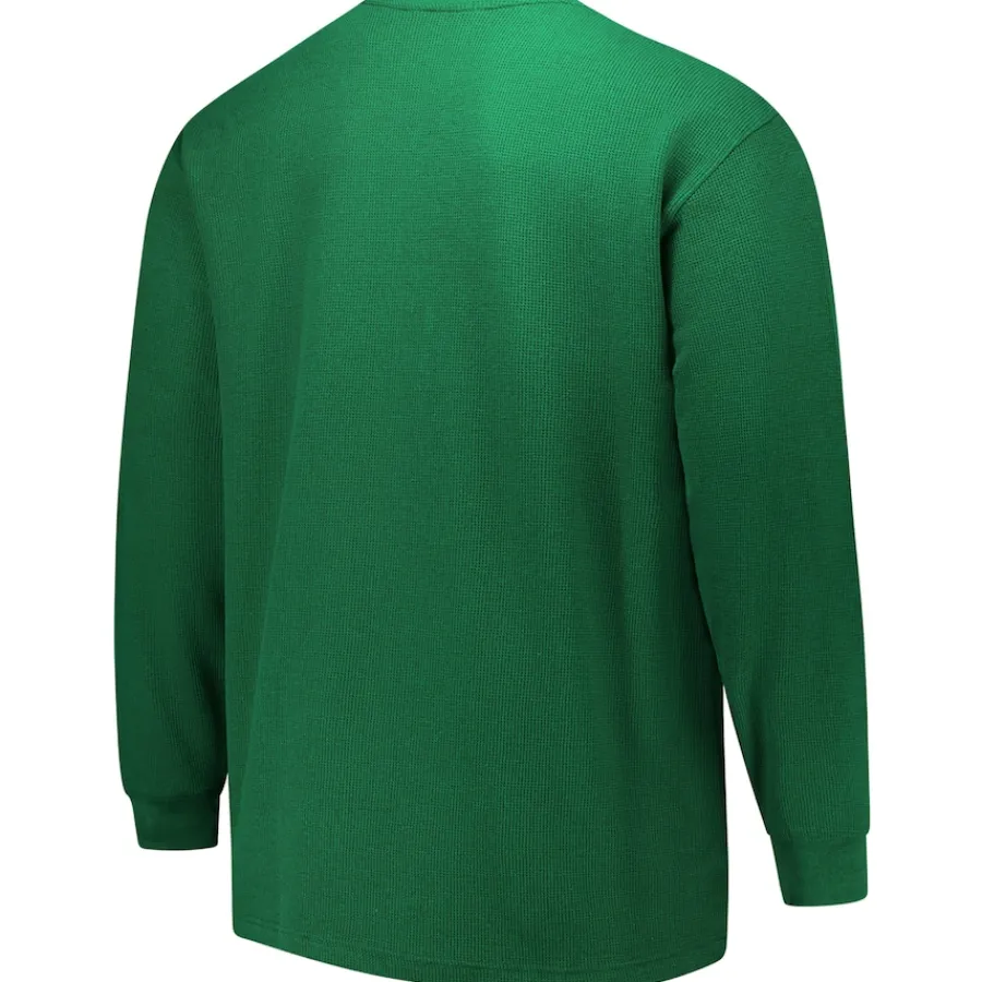 New York Jets Big & Tall^Men's Fanatics Kelly Green Big & Tall Throwback Thermal Long Sleeve T-Shirt
