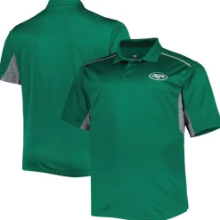 New York Jets Big & Tall^Men's Green Big & Tall Team Color Polo
