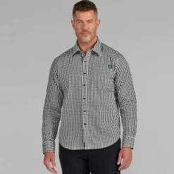 New York Jets Sweaters & Dress Shirts^Men's J. Palmer Black Dual Threat Long Sleeve Button-Up Shirt