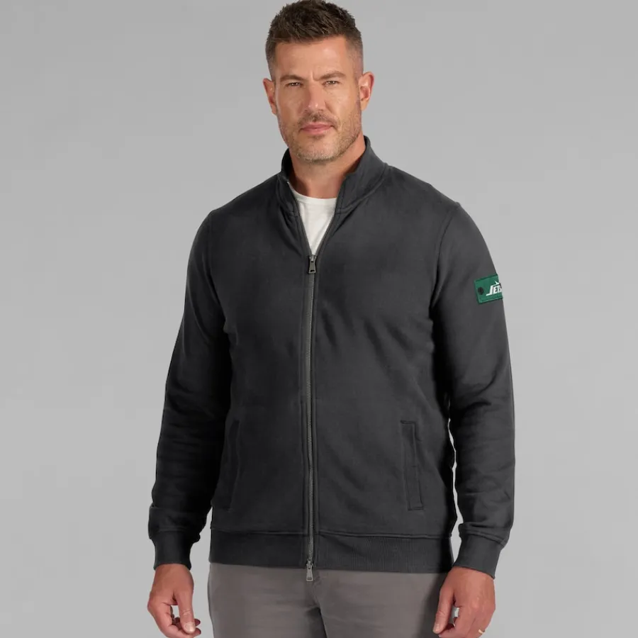 New York Jets Sweaters & Dress Shirts | Sweatshirts & Fleece^Men's J. Palmer Black QB1 Full-Zip Sweatshirt