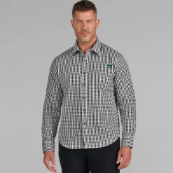 New York Jets Sweaters & Dress Shirts^Men's J. Palmer Black Dual Threat Long Sleeve Button-Up Shirt