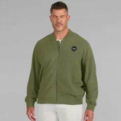 New York Jets Jackets^Men's J. Palmer Olive Lightweight Cover-4 Tri-Blend Full-Zip Jacket