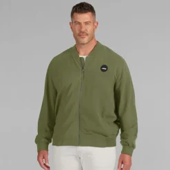 New York Jets Jackets^Men's J. Palmer Olive Lightweight Cover-4 Tri-Blend Full-Zip Jacket