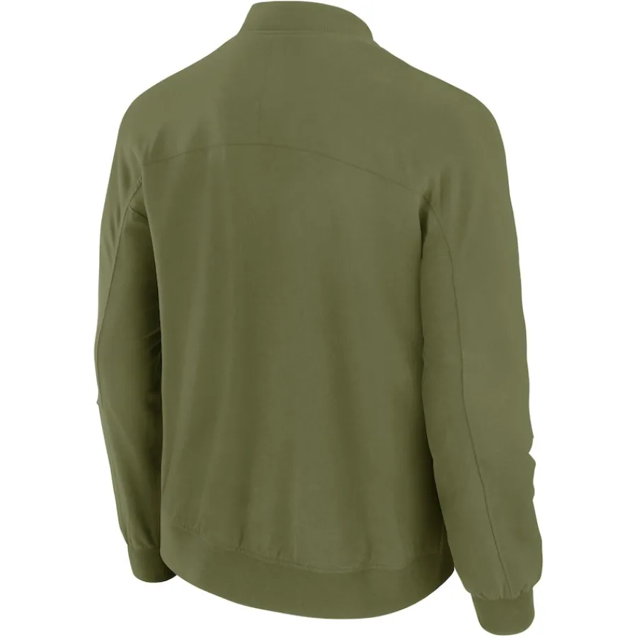 New York Jets Jackets^Men's J. Palmer Olive Lightweight Cover-4 Tri-Blend Full-Zip Jacket