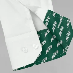 New York Jets Sweaters & Dress Shirts^Men's J. Palmer White Man-In-Motion Long Sleeve Button-Up Dress Shirt