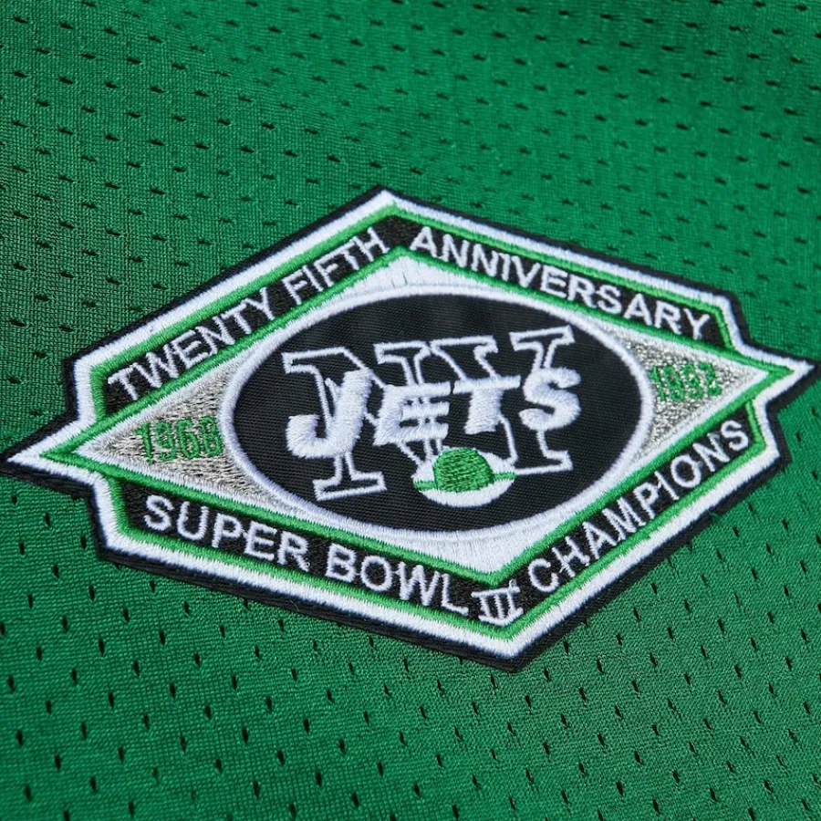 New York Jets Authentic | Throwback^Men's Mitchell & Ness Boomer Esiason Kelly Green 1993 Authentic Retired Player Pocket Jersey