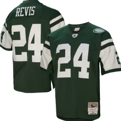 New York Jets Replica | Throwback^Men's Mitchell & Ness Darrelle Revis Green Legacy Replica Jersey