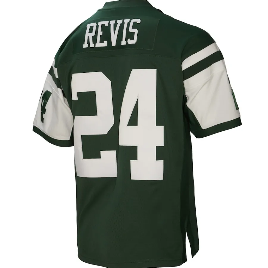 New York Jets Replica | Throwback^Men's Mitchell & Ness Darrelle Revis Green Legacy Replica Jersey
