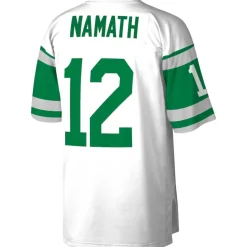 New York Jets Replica | Throwback^Men's Mitchell & Ness Joe Namath White Legacy Replica Jersey