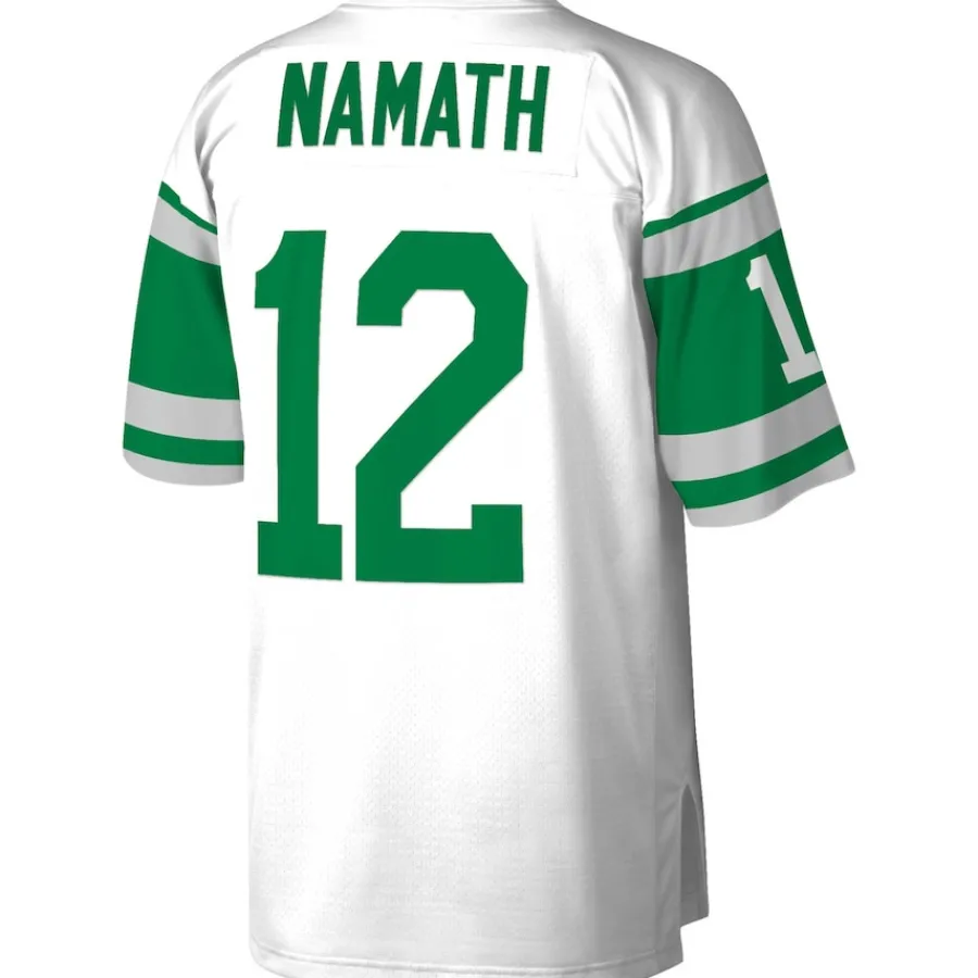 New York Jets Replica | Throwback^Men's Mitchell & Ness Joe Namath White Legacy Replica Jersey