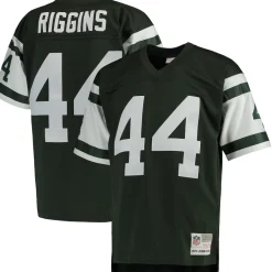 New York Jets Throwback^Men's Mitchell & Ness John Riggins Green Retired Player Legacy Replica Jersey