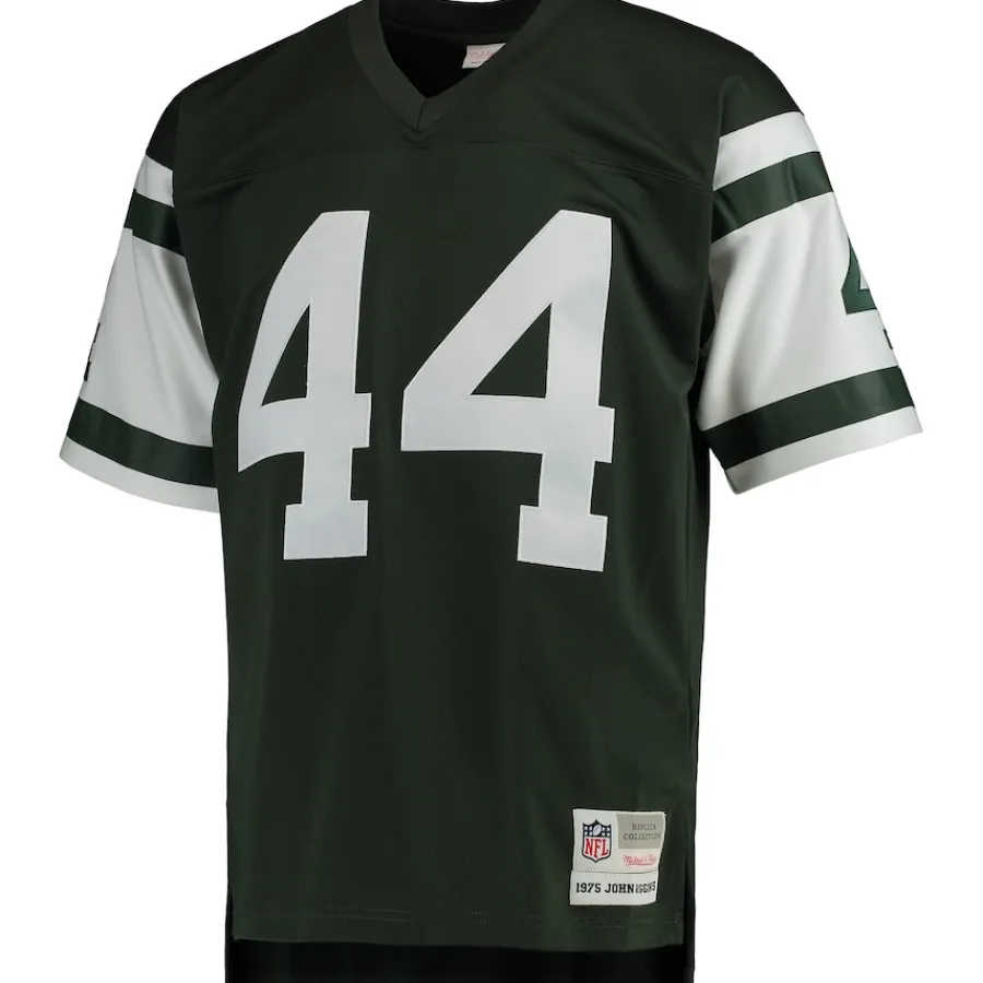 New York Jets Throwback^Men's Mitchell & Ness John Riggins Green Retired Player Legacy Replica Jersey