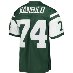 New York Jets Replica | Throwback^Men's Mitchell & Ness Nick Mangold Green Legacy Replica Jersey