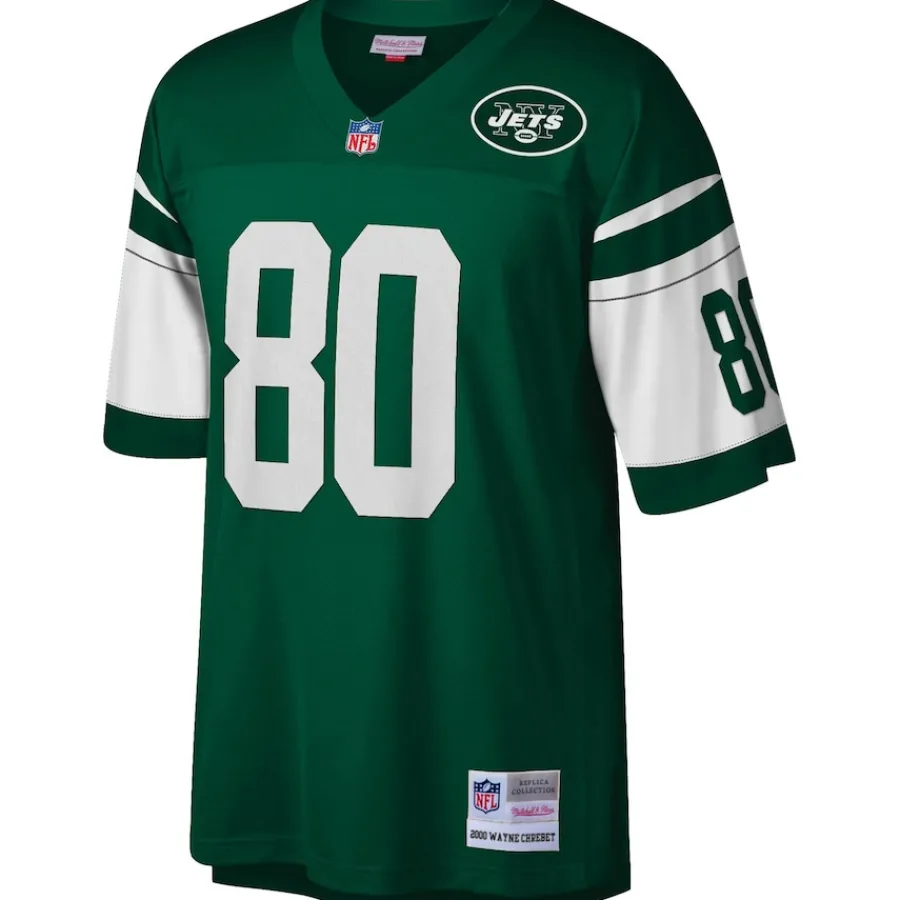 New York Jets Replica | Throwback^Men's Mitchell & Ness Wayne Chrebet Green Legacy Replica Jersey