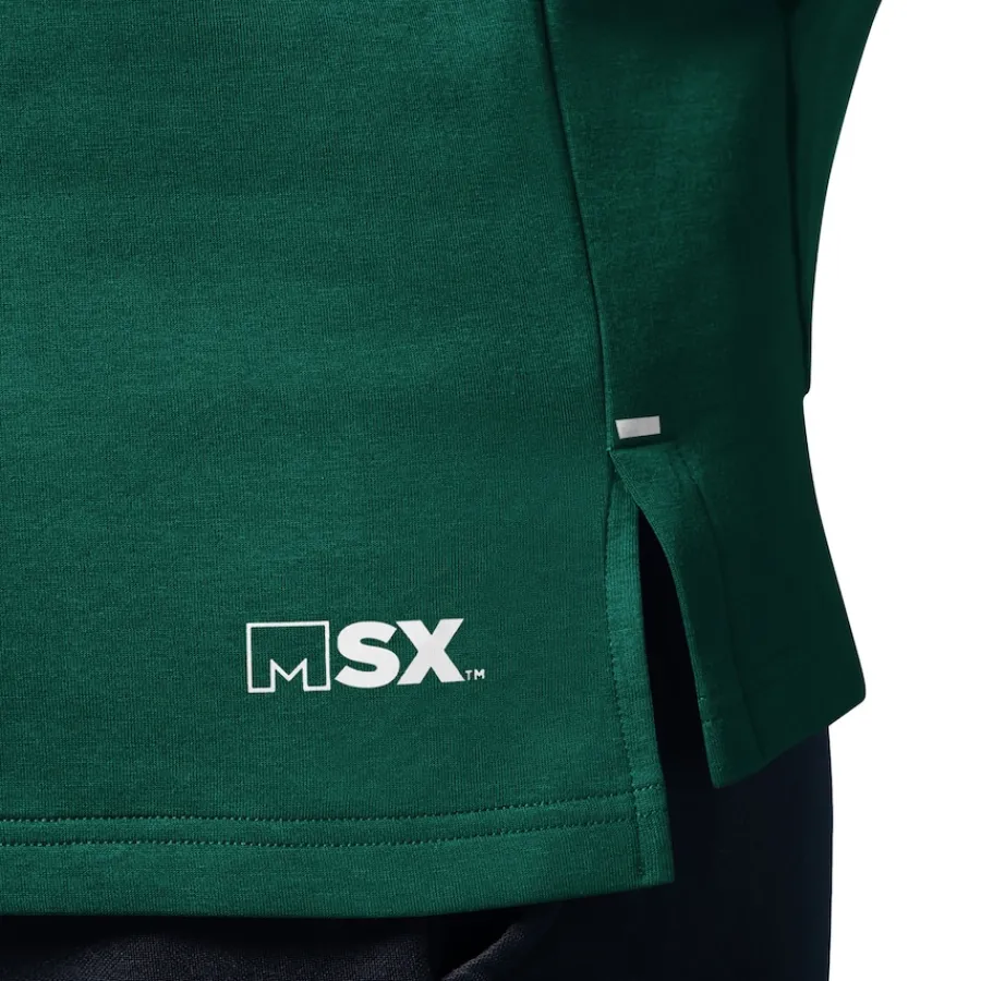 New York Jets Tank Tops^Men's MSX By Michael Strahan Green Captain Sleeveless Hoodie T-Shirt