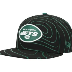 New York Jets Fitted^Men's New Era Black Geo 59FIFTY Fitted Hat