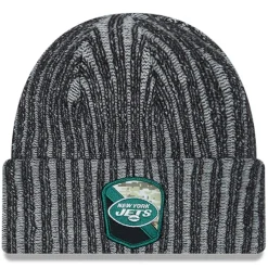 New York Jets Knit^Men's New Era Black 2023 Salute To Service Cuffed Knit Hat