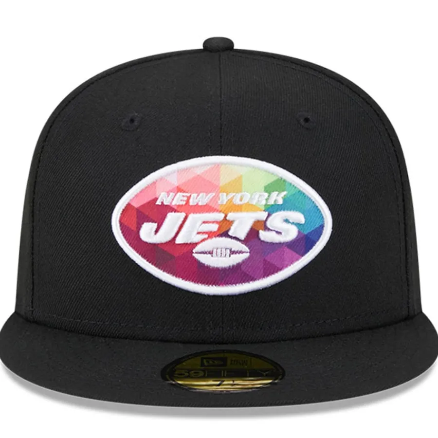 New York Jets Fitted^Men's New Era Black 2023 NFL Crucial Catch 59FIFTY Fitted Hat