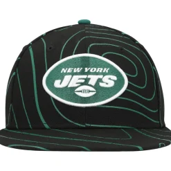 New York Jets Fitted^Men's New Era Black Geo 59FIFTY Fitted Hat