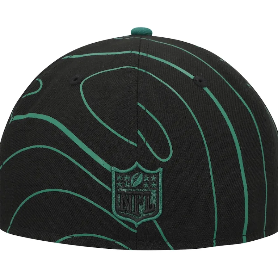 New York Jets Fitted^Men's New Era Black Geo 59FIFTY Fitted Hat