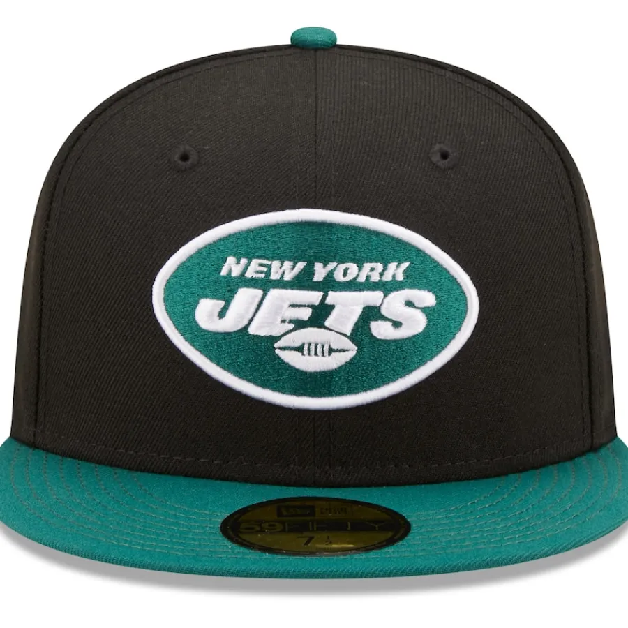 New York Jets Fitted^Men's New Era Black/Green Flipside 2Tone 59FIFTY Fitted Hat